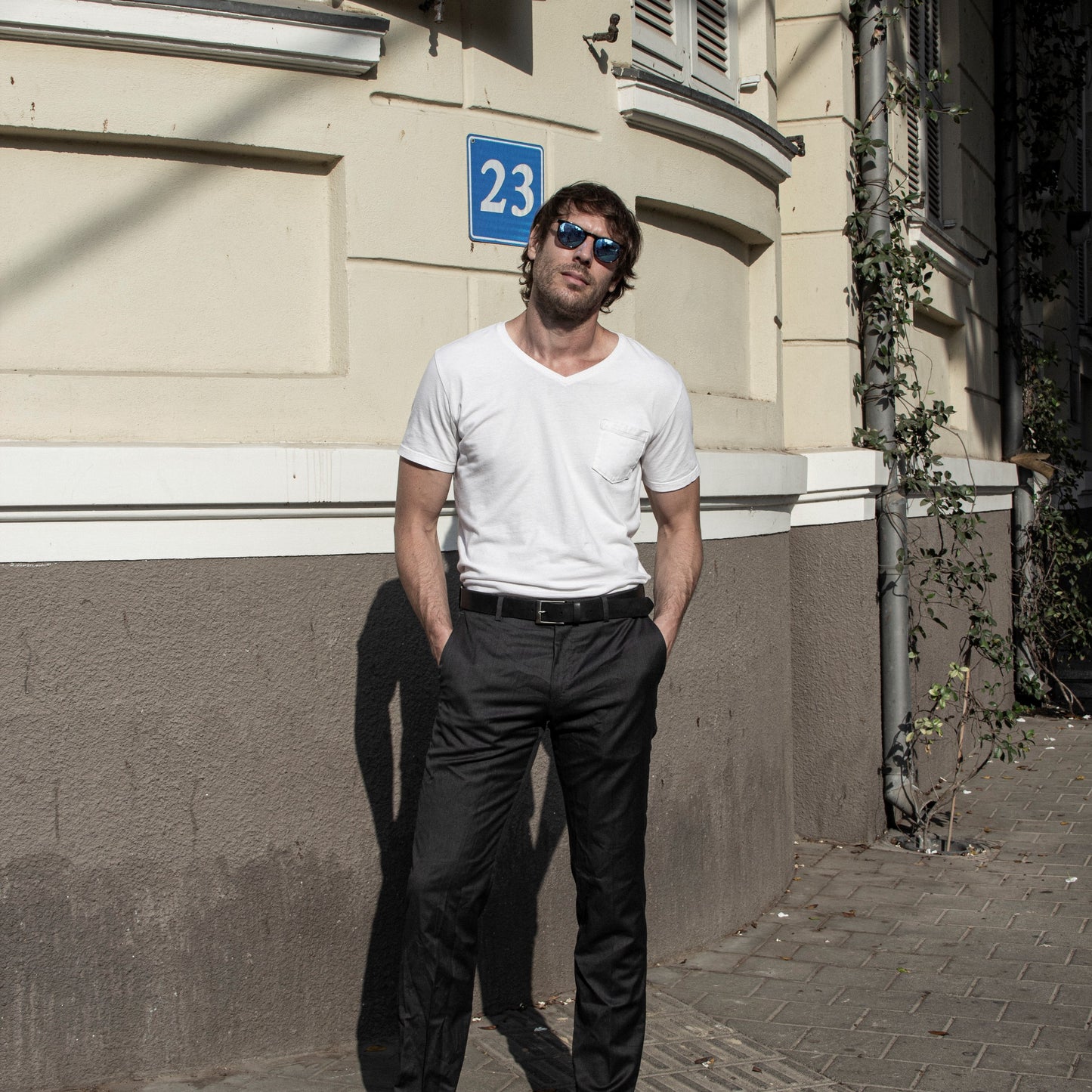 Black vegan elegant belt