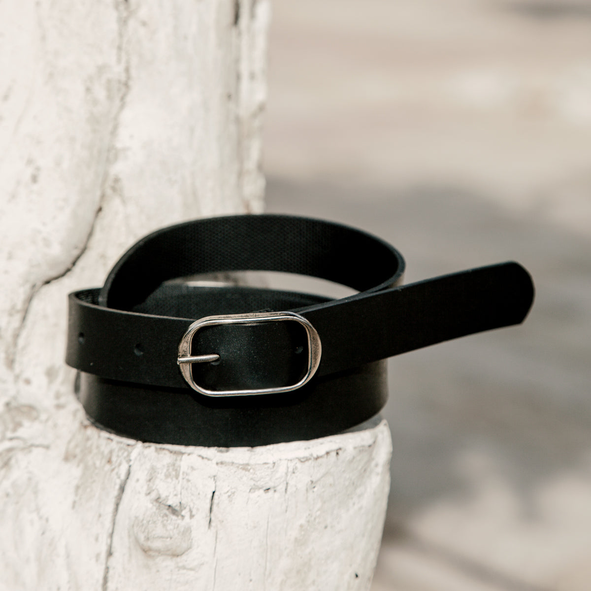 Black Elegant Vegan Belt For Women