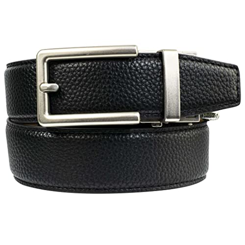 Black Elegant Vegan Belt with Ratchet - 35MM