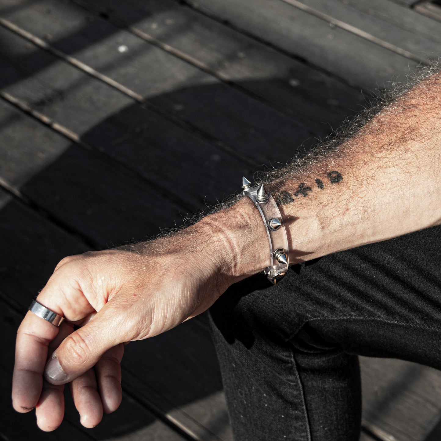 Flying Spikes Clear Bracelet