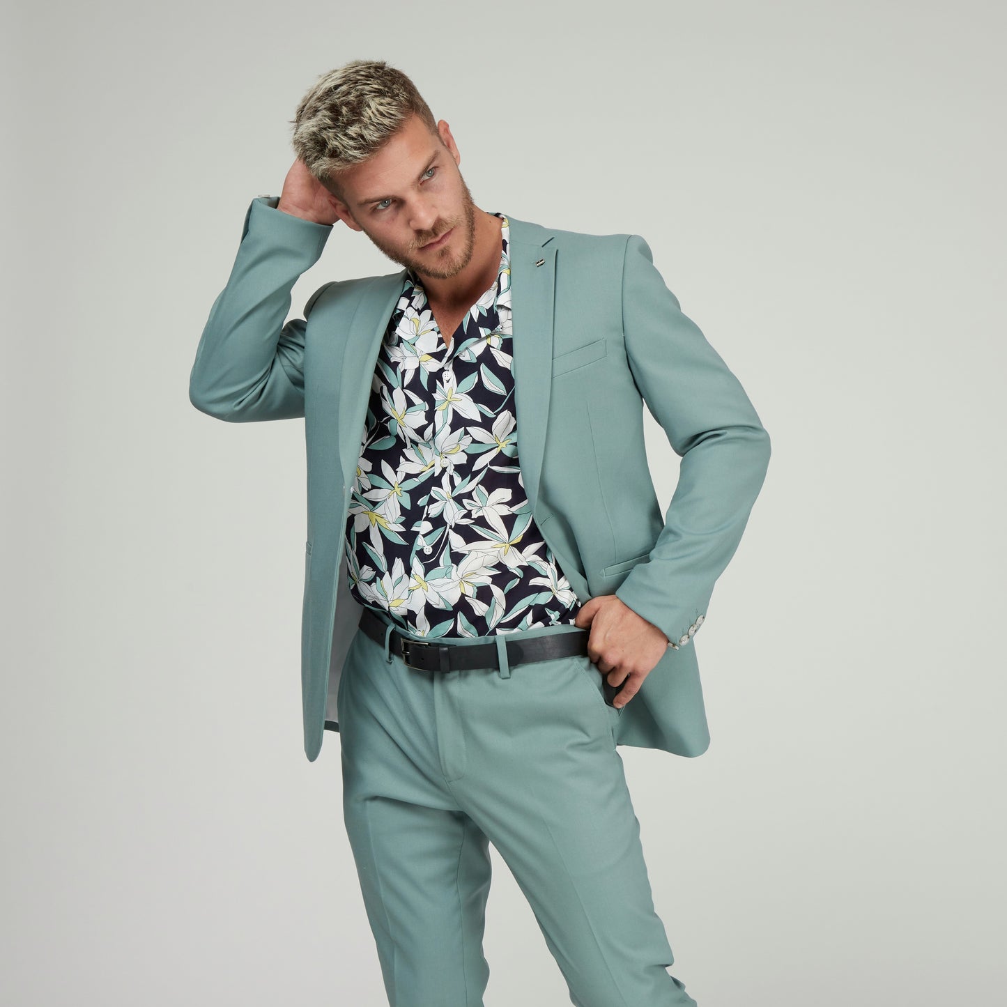 Black elegant classic vegan belt for man - 30mm