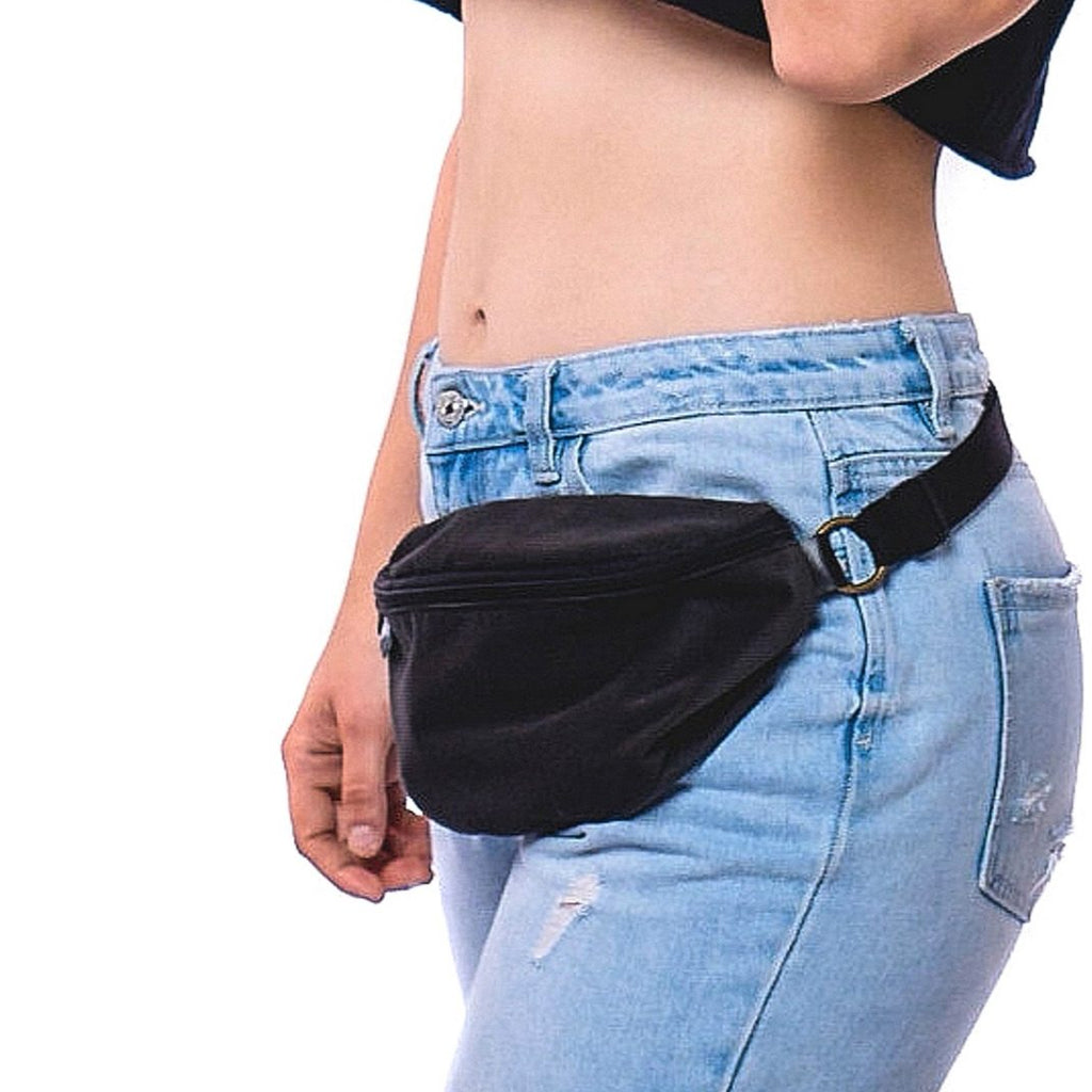 Helga Black Korduroi Pouch