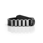 Black Vegan Belt With Stainless Steel Buckle