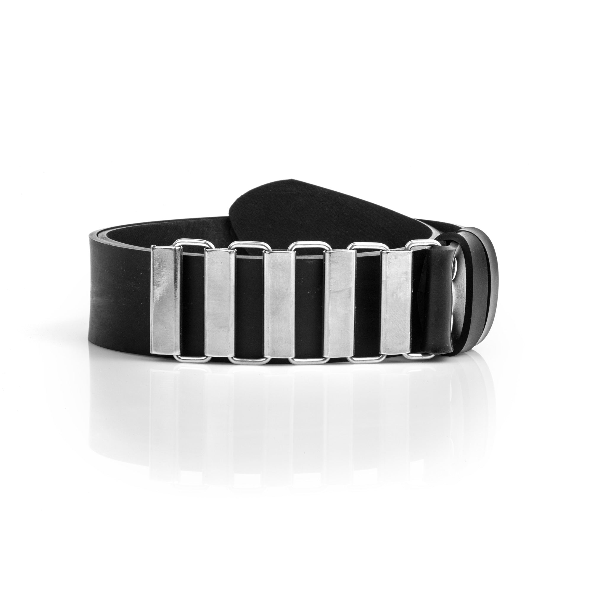 Black Vegan Belt With Stainless Steel Buckle