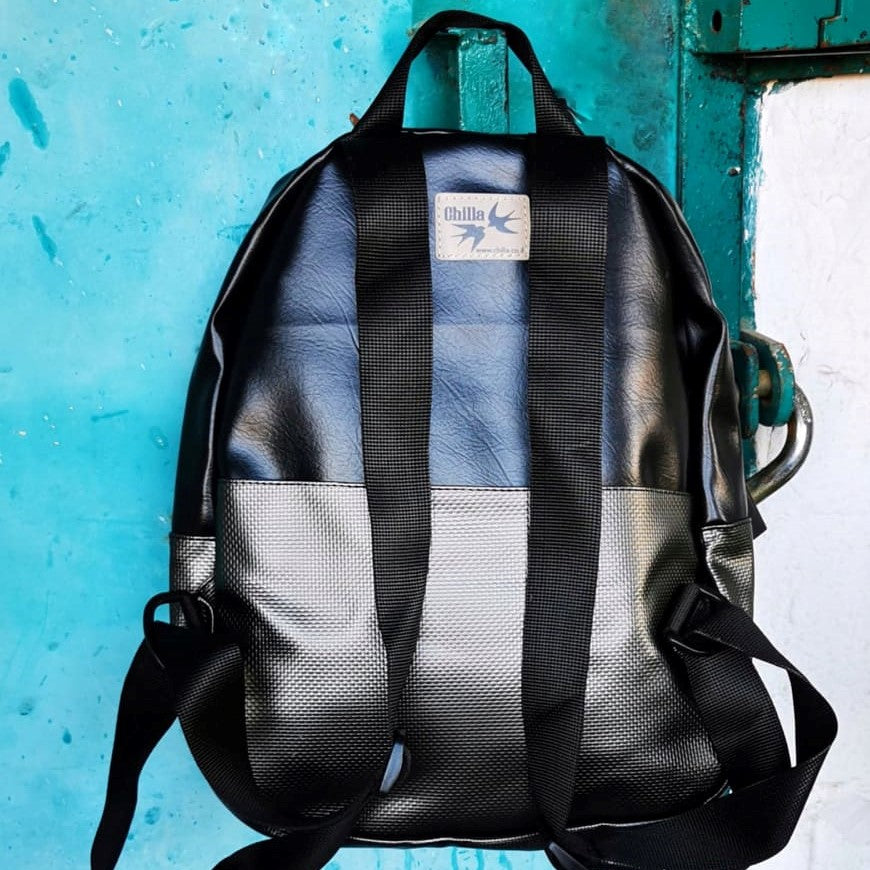 Black & Grey Metallic Backpack