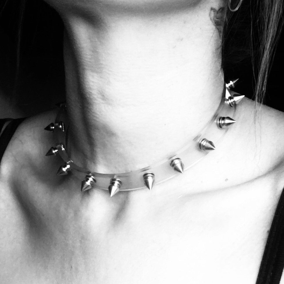 Flying Spikes Transparent Choker – The Whistle - Main Image